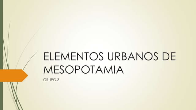 Elementos urbanos de mesopotamia