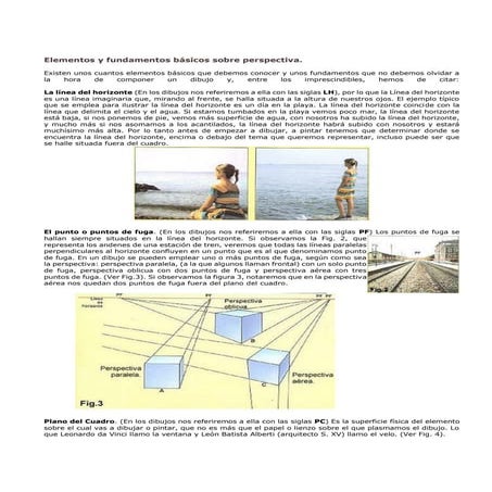 Elementos y fundamentos básicos sobre perspectiva (Dibujo)