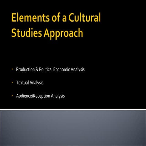 Definition of Culture and Cultural Studies | PPTX