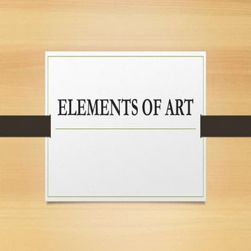 Elements of Art Senior High School Grade 12