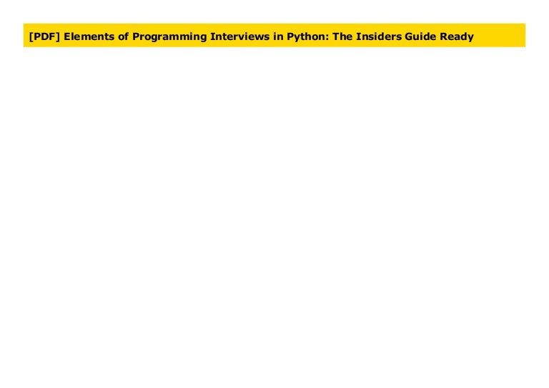 elements of programming interviews python pdf github elements of programming interviews python pdf github