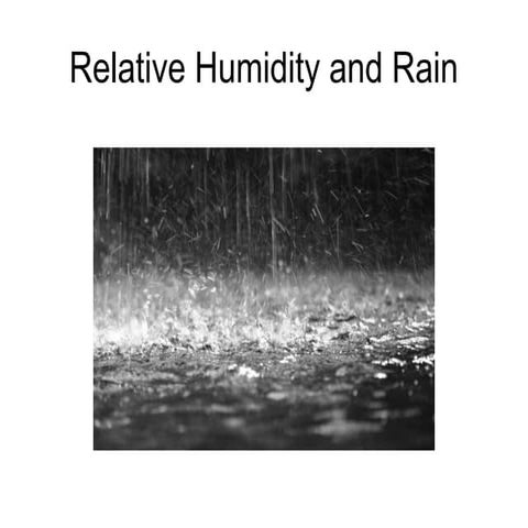 Secondary Three Geography: Elements-relative humidity and rain