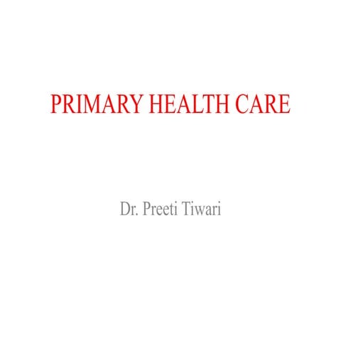 Primary health care