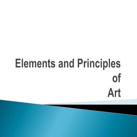 Elements and principles of art