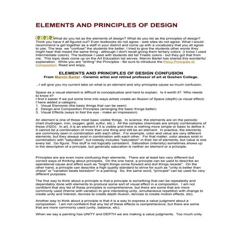 Elements and principles of design