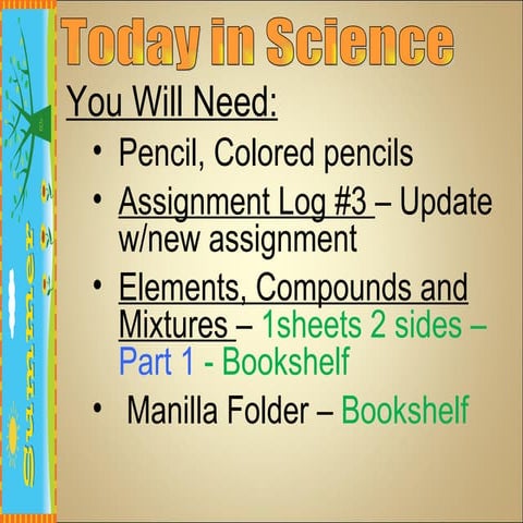 ELEMENTS AND COMPOUNDS Powerpoint Presentations | PPTX