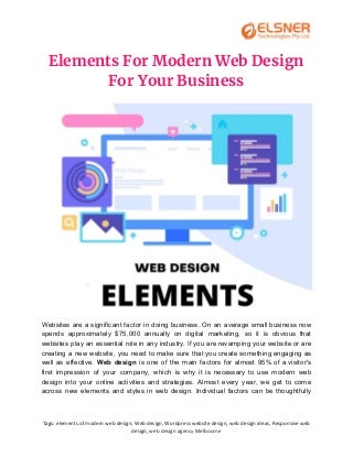 Elements For Modern Web Design For Your Business