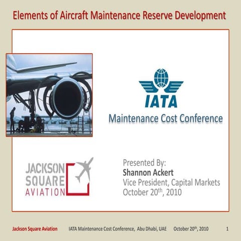 Elements Of Aircraft Maintenance Reserve Development   Iata Mcc