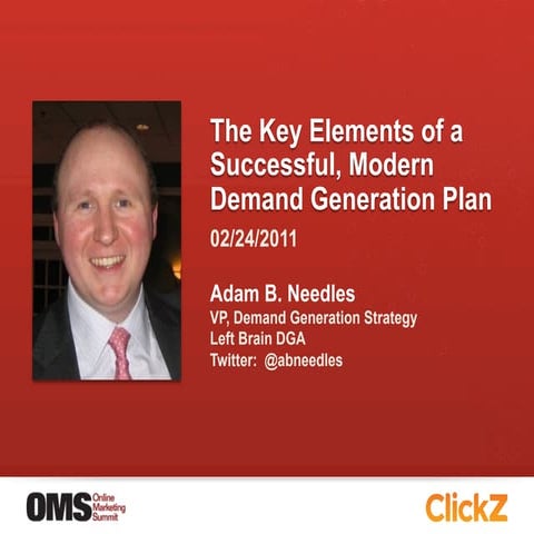 Elements of a Modern Demand Generation Plan by Adam Needles]