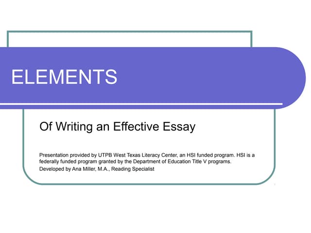 Elementsofaneffectiveessay