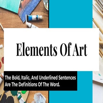 Elements of art