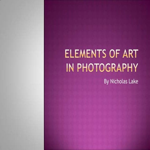 Elements of art in photography by nicholas lake