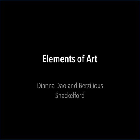 Elements of Art powerpoint