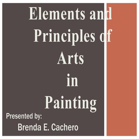 Elements and Principles of Arts in Painting