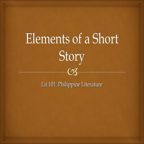 Elements of a Short Story
