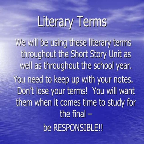 Elements of a short story power point 2011