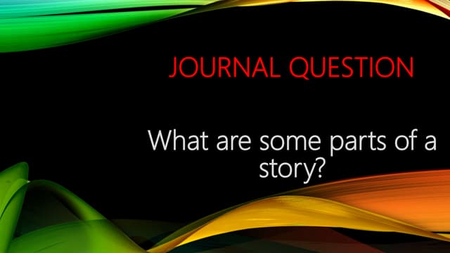 Elements of a story ppt