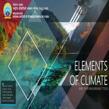 Elements of climate | PPTX | Physics | Science