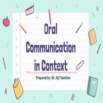Elements of communication