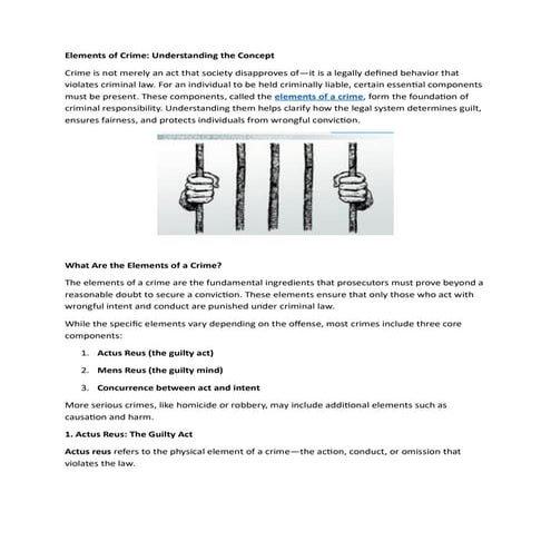 Elements of Crime: Understanding the Concept