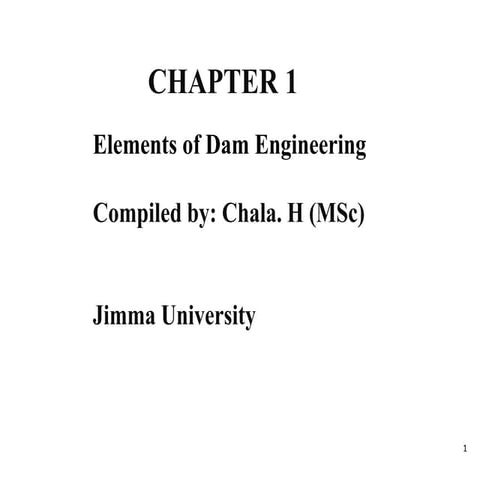 Elements of dam engineering