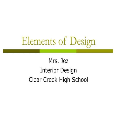 Elements of design