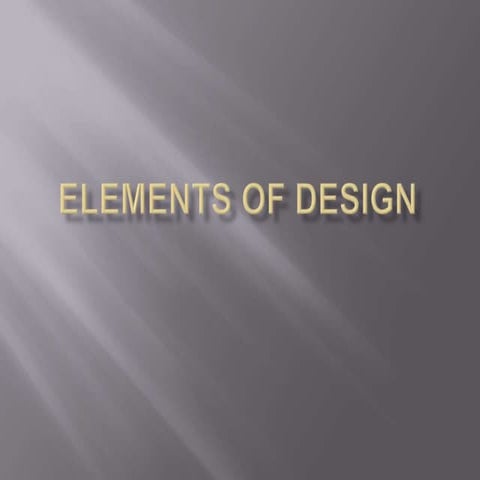 Elements of design