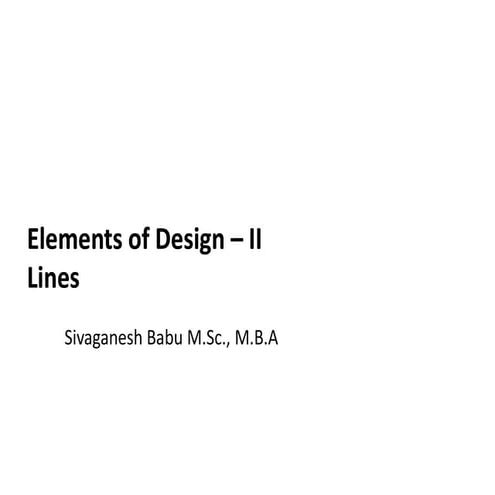 Elements of design lines