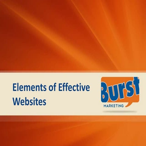 Elements of effective websites