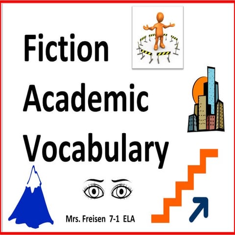 Academic Vocabulary Terms for Fiction