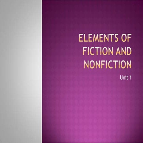 Fiction and Non-Fiction | PPTX