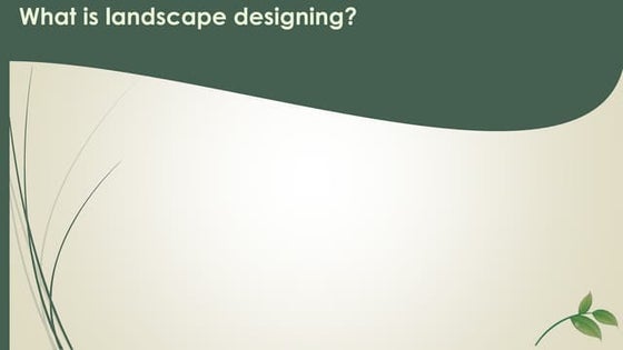 Elements of landscape | PPT