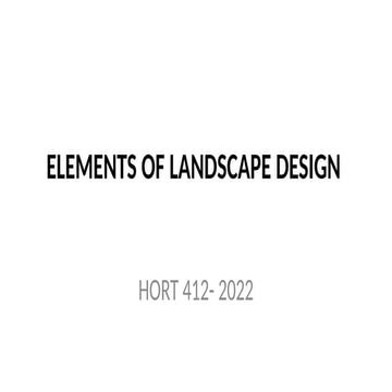 Principles and elements of landscape design | PPTX