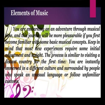 Elements of music ppt