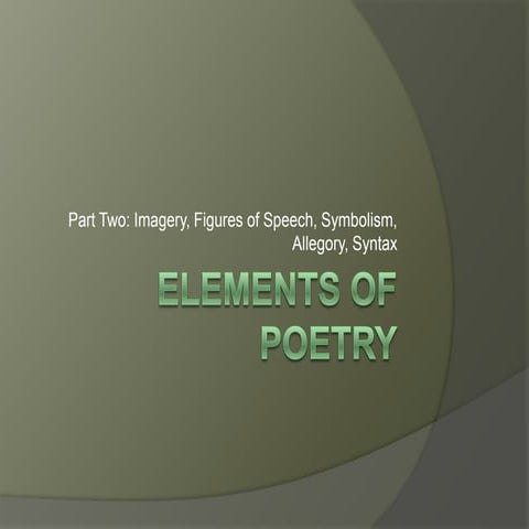 Elements Of Poetry   Part 2