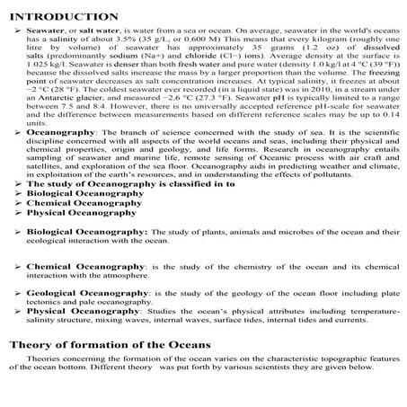 Elements of sea water (aem 215)