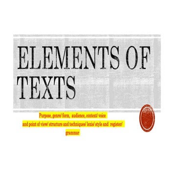 ELEMENTS OF TEXTS for Advanced Subsidiary Students Cambridge University ...