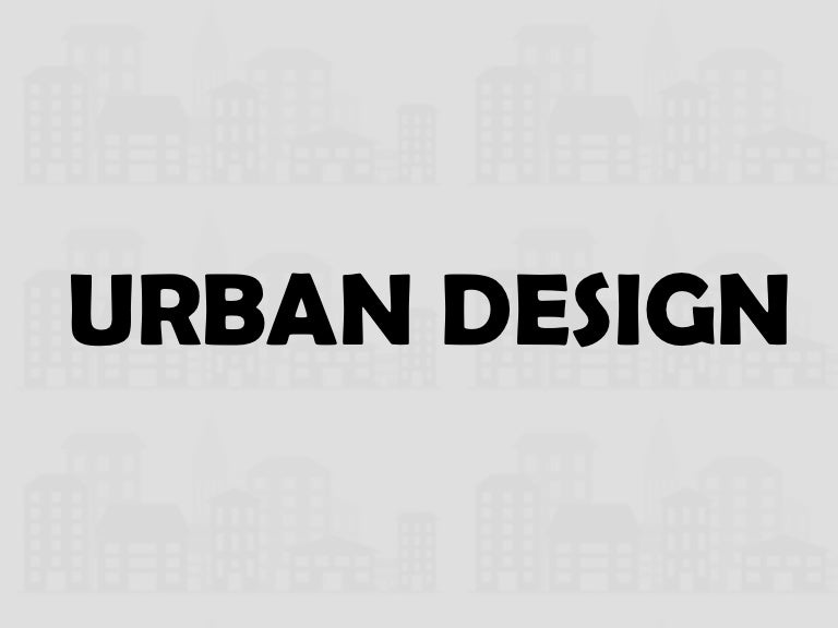 Elements of urban design