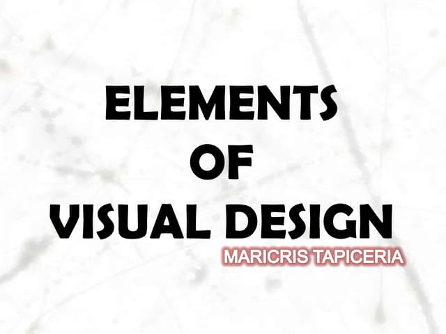 Elements of visual design