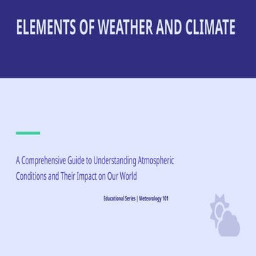 Lesson 1 elements of weather | PPTX