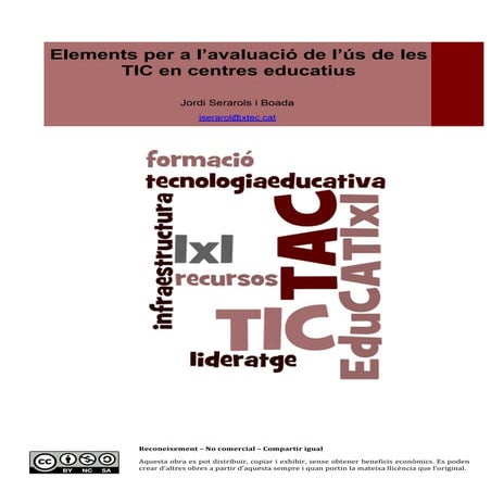 Elements per a l’avaluació de l’ús de les tic en centres educatius