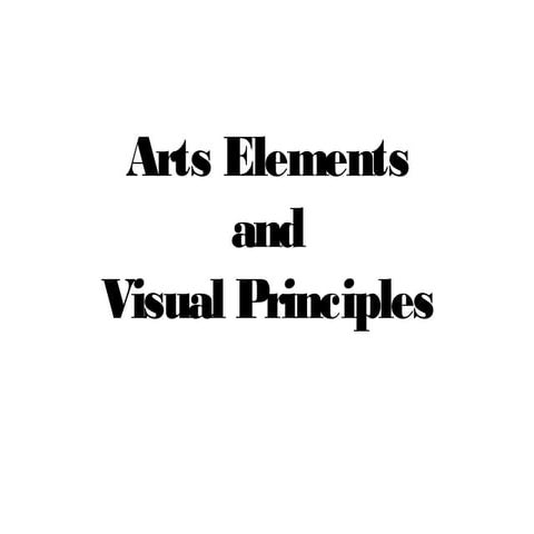 Elements & Principles Review