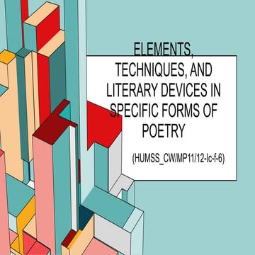 Grade 7 Lesson Basic elements of a poem | PPTX