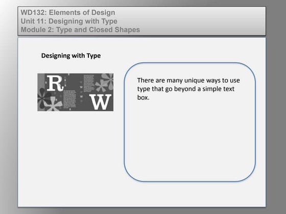 Wd131 unit 3 module 3 the expressiveness of shape | PPT