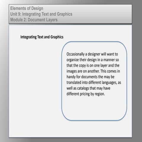Elem of design unit 9 module 2 document layers