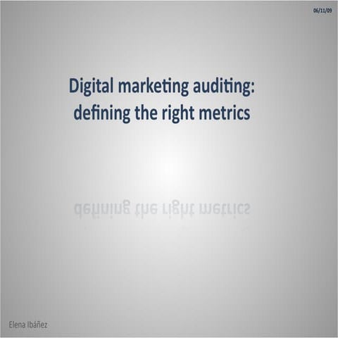 Web Analyticis: primary and secondary data