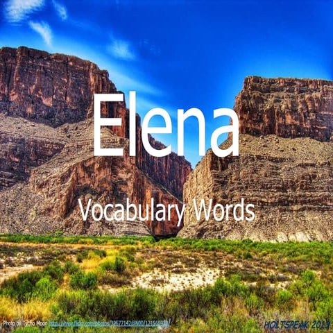 Elena vocabulary 2013