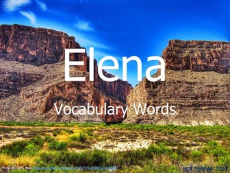 Elena vocabulary 2013