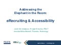 Addressing the Elephant in the Room: eRecruiting & Accessibility 