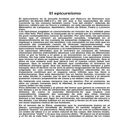 El epicureismo maria